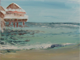 Clearwater Beach, oil on canvas, 11" x 14"