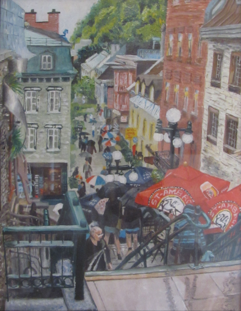 Old Quebec City, oil on canvas, 16" x 20"