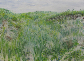 Sand and Grass, oil on canvas, 11" x 14"