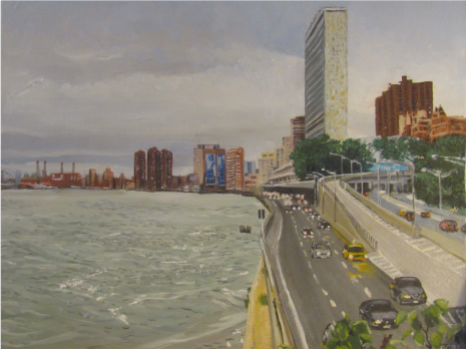 FDR Drive, NY, Oil on canvas, 16" x 20"